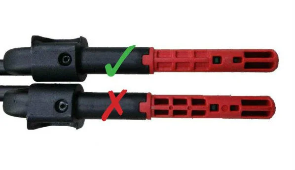 The adaptors being recalled. Note on the top non-recalled adaptor the 6 holes are solid.
