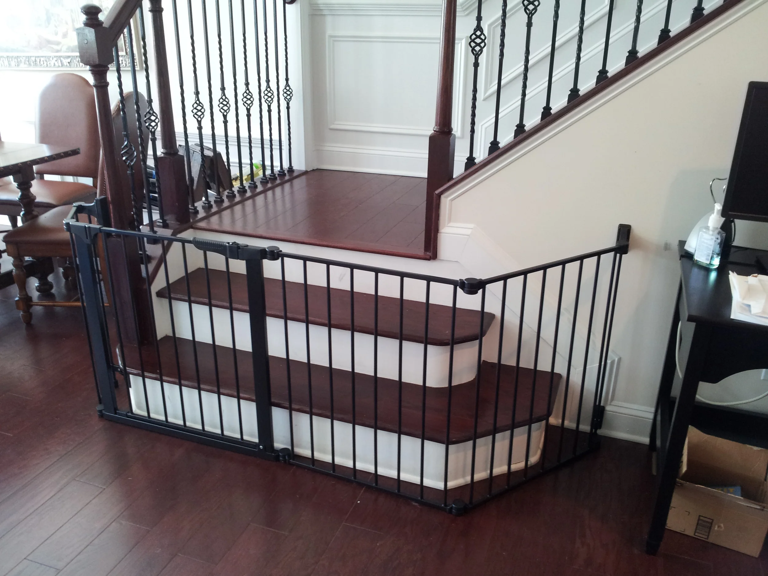 baby gates for odd shaped stairs