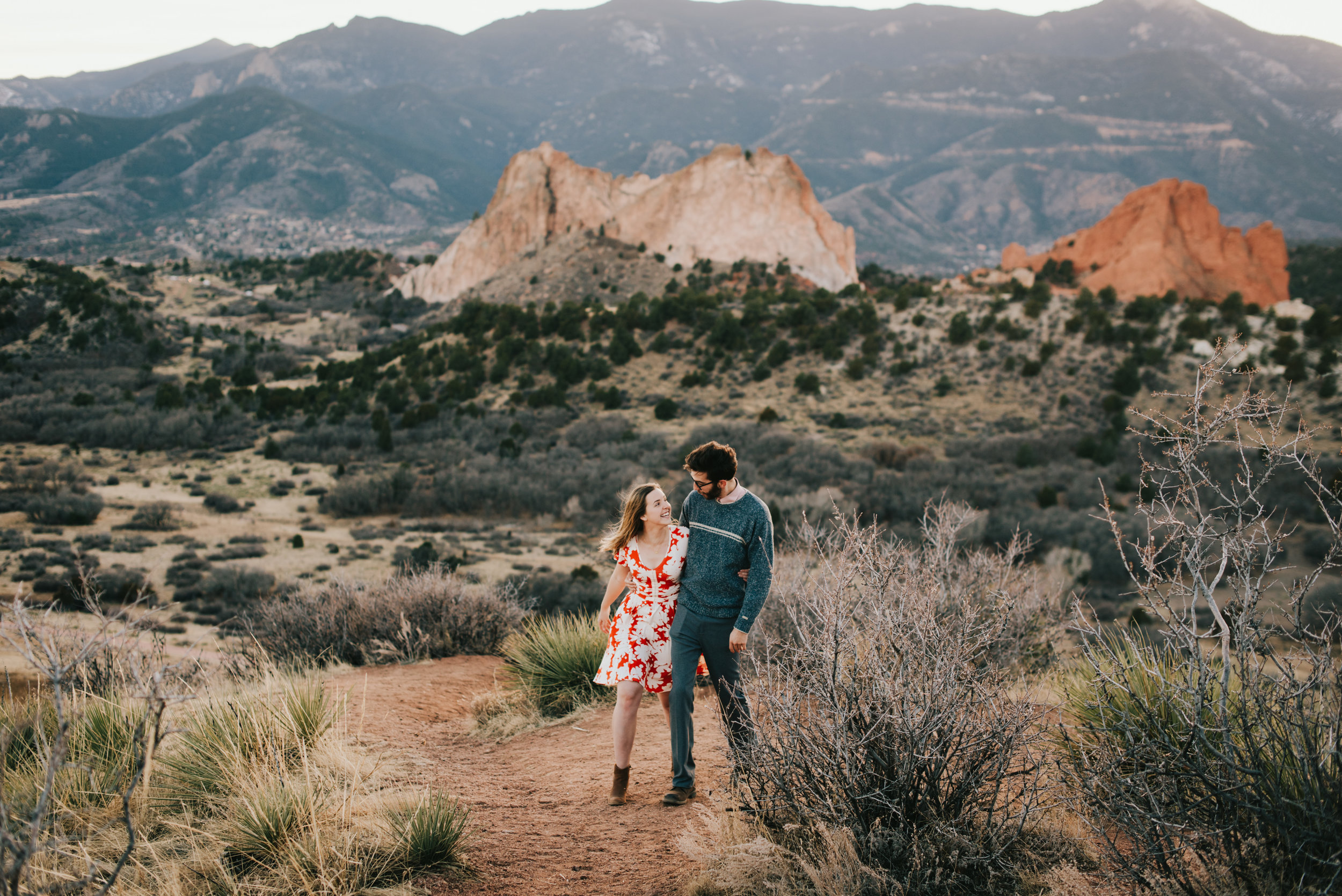 Ted Rachel Garden Of The Gods Engagement Colorado Springs