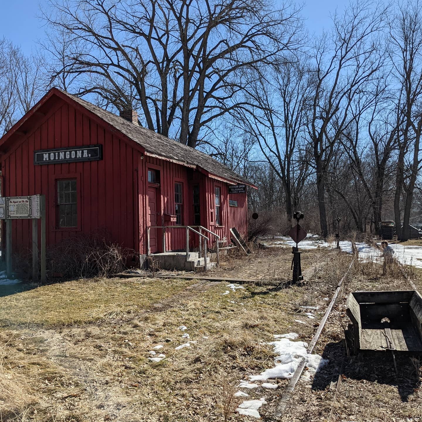 A beautiful day to explore Moingona with my hiking buddy! Moingona is the historic depot that Kate Shelly ran to in order to warn an incoming train that the high tressle bridge was out, saving many lives. It was quiet and still, we heard lots of bird