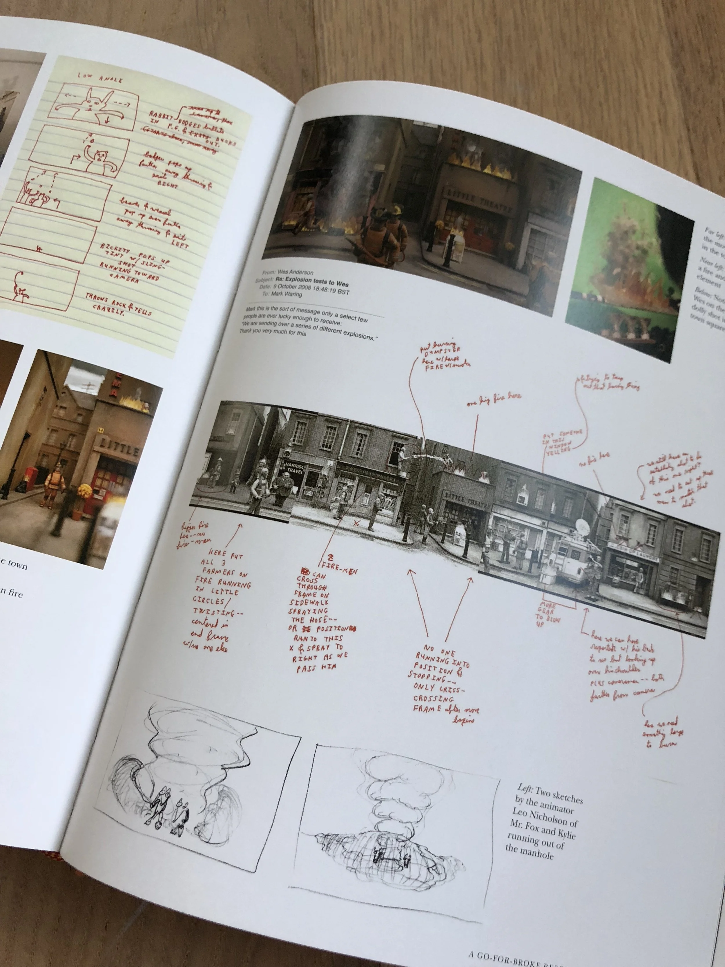 A spread from The Making of Fantastic Mr. Fox