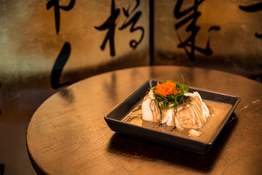 Chilled Tofu with Century Egg and Crab Meat 