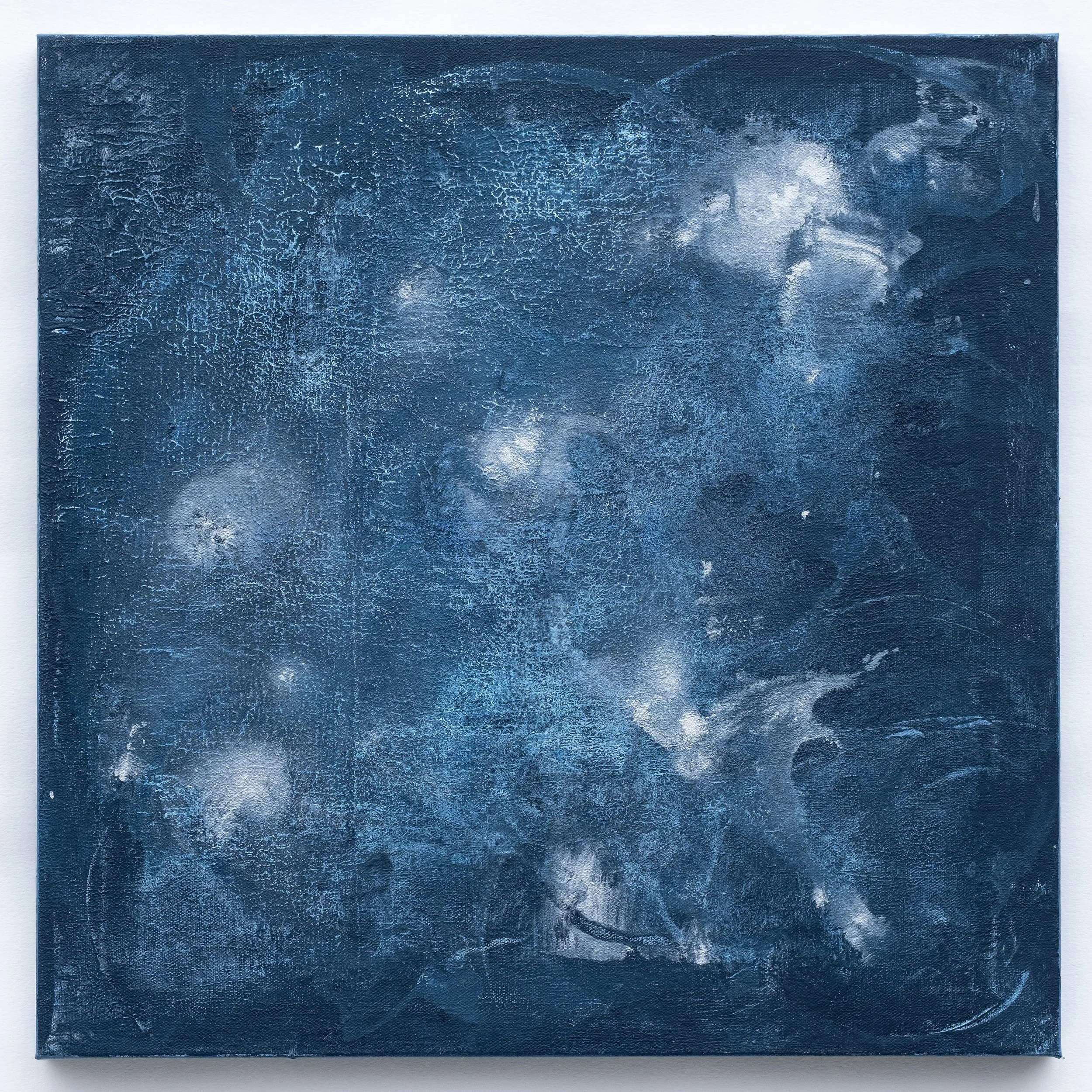 Mare Vaporum, Acrylic, sand & saltwater on canvas, 20 x 20 inches, Price upon request