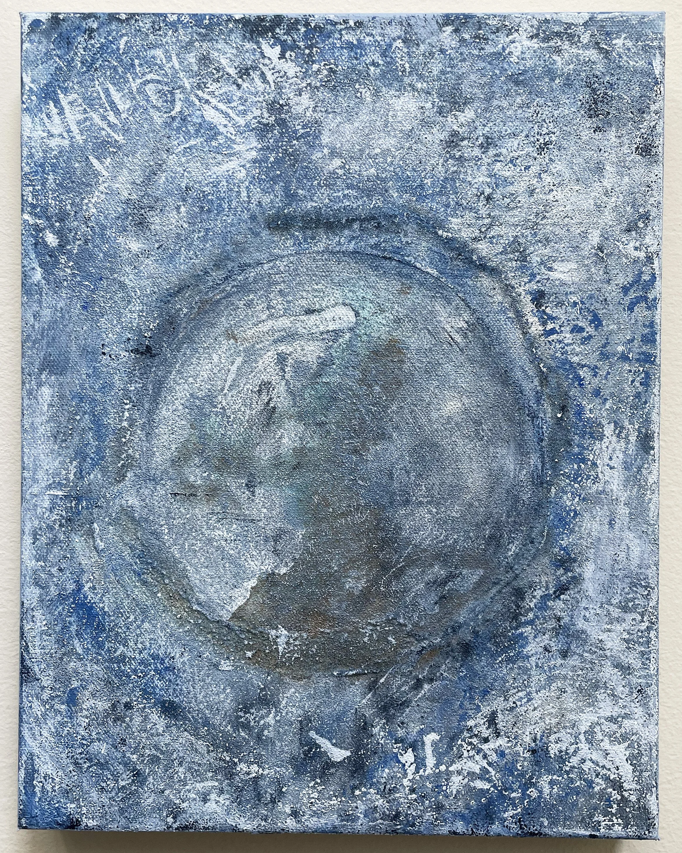 Mare Insularum 3, Acrylic, sand & saltwater on canvas, 14 x 11 inches, Price upon request