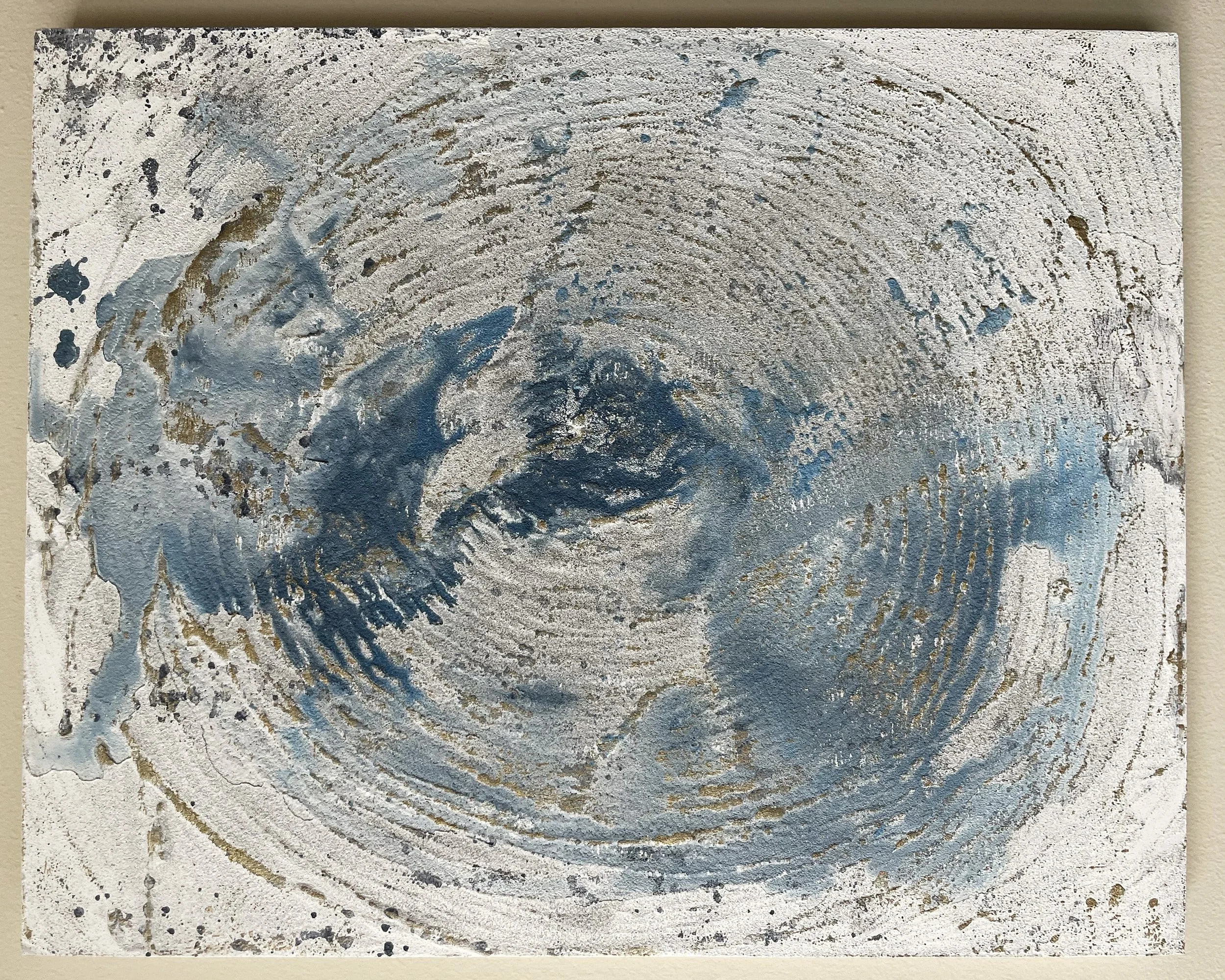 Mare Imbrium 1, Acrylic, sand & saltwater on canvas, 16 x 20 inches, Price upon request