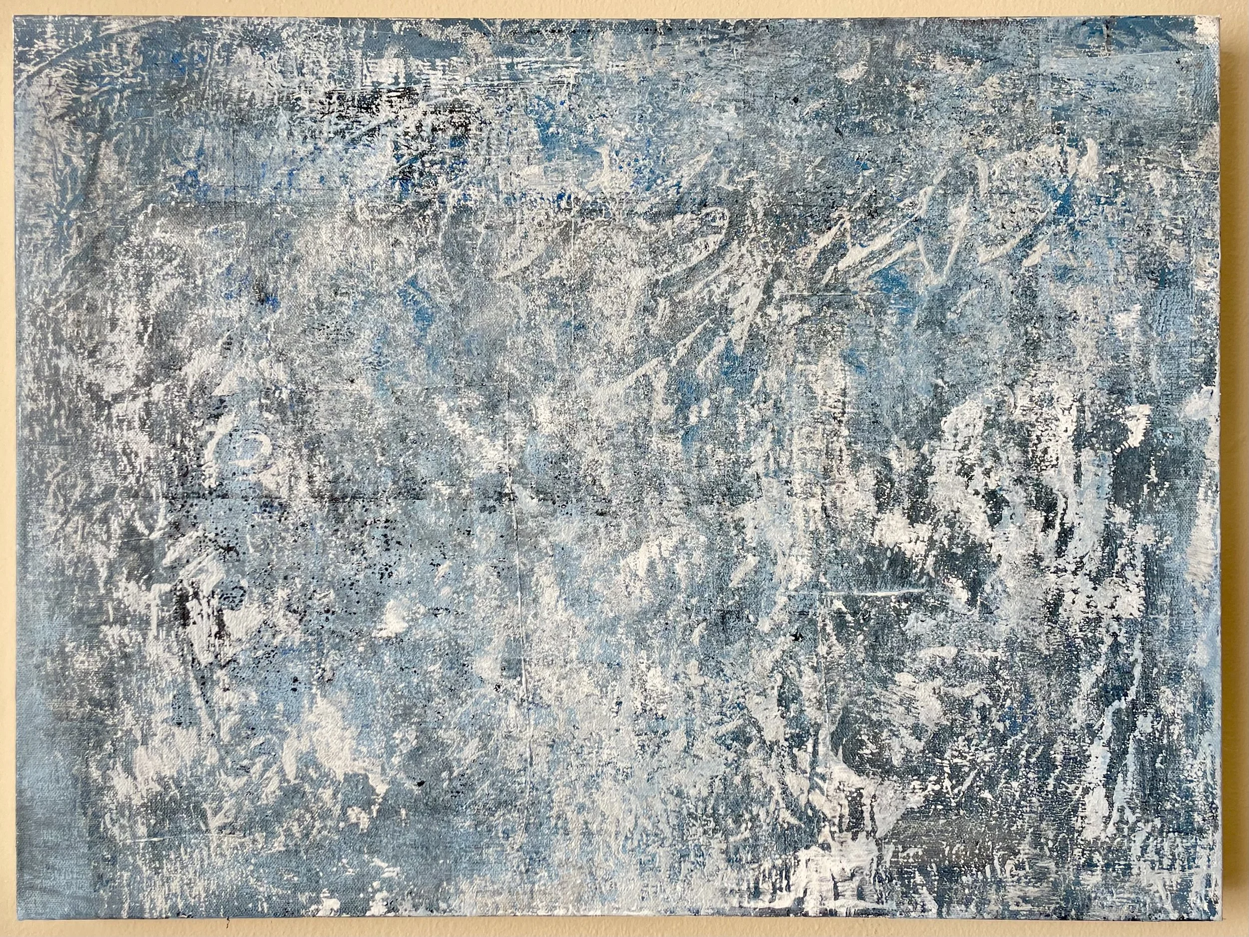 Mare Serenitatis, Acrylic, sand & saltwater on canvas, 18 x 24 inches, Price upon request