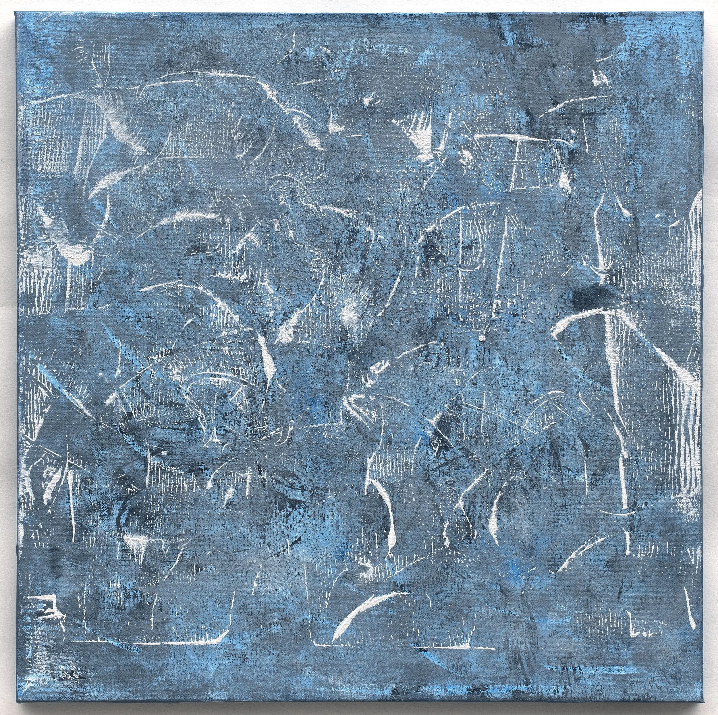 Mare Crisium, Acrylic, sand & saltwater on canvas, 24 x 24 inches, Price upon request