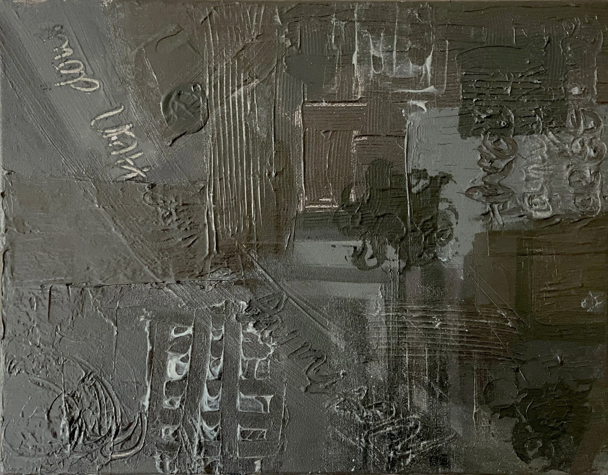 Inward, 2018, Mixed media on canvas, 11 x 14 inches, Price upon request