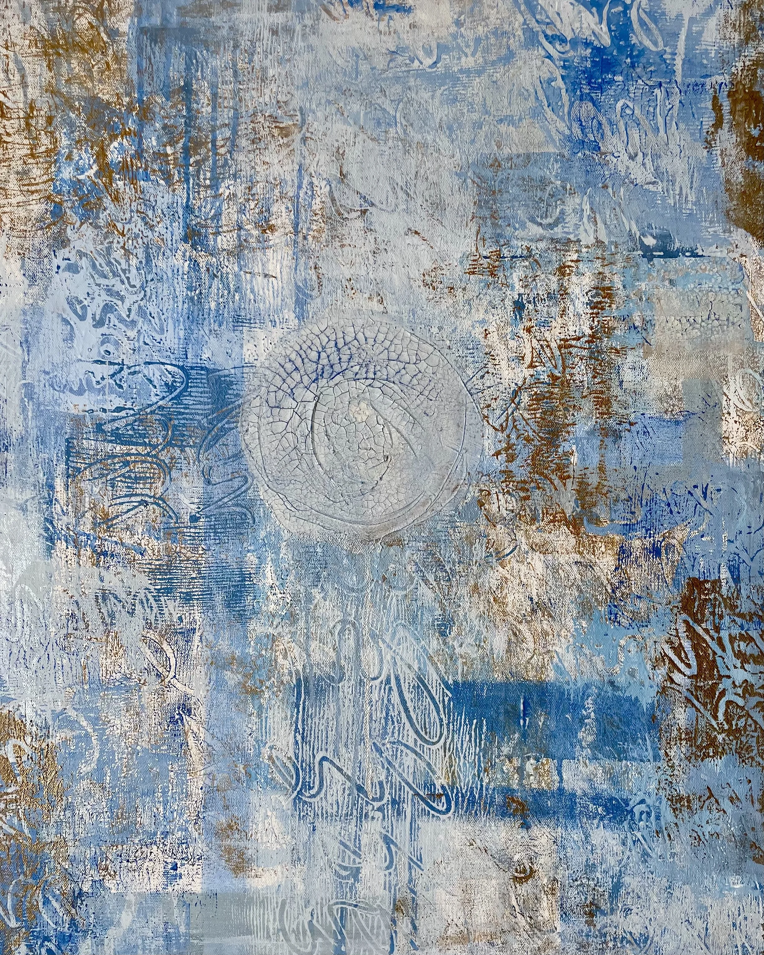 Spring Full Moon, 2023, Acrylic on canvas, 30 x 24 inches, Price upon request