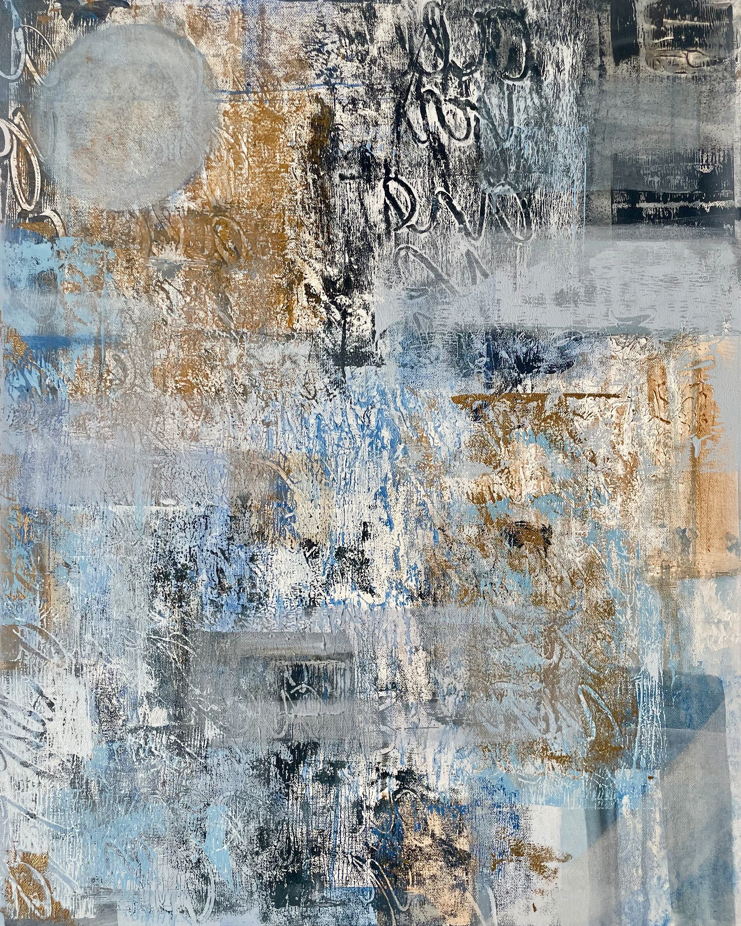 Autumn Full Moon, 2023, Acrylic on canvas, 30 x 24 inches, Price upon request