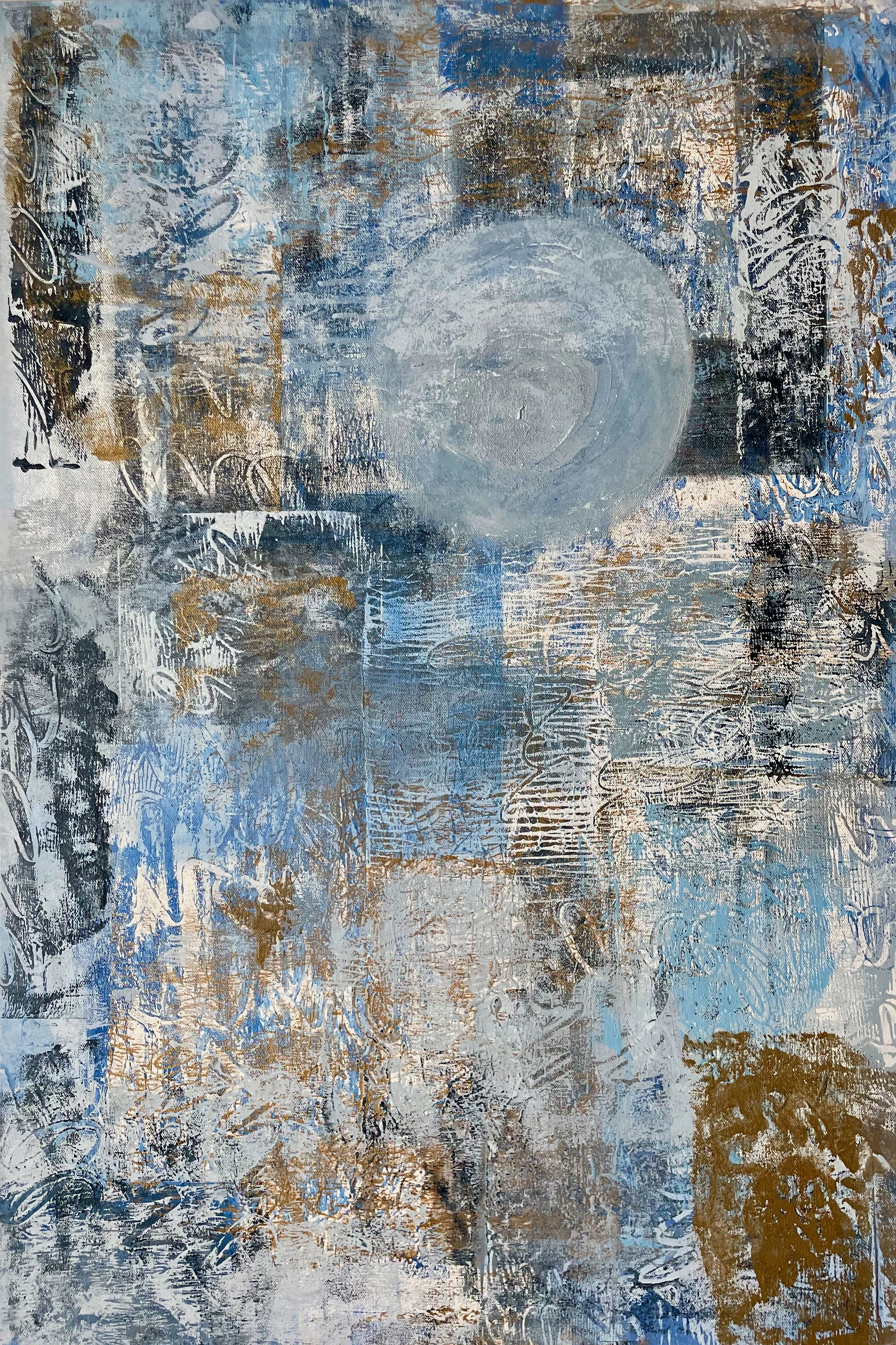 Autumn New Moon, 2023, Acrylic on canvas, 36 x 24 inches, Price upon request