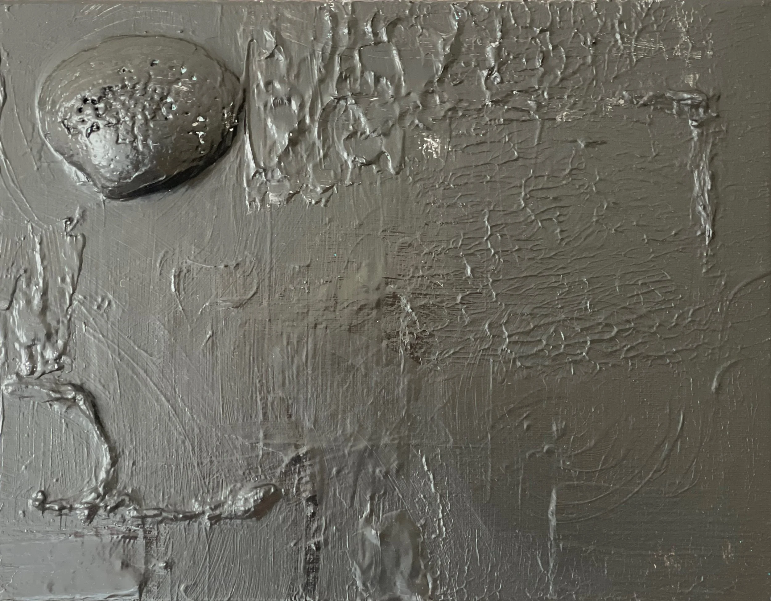 Shell of Oneself, 2022, Mixed media on canvas, 11 x 14 inches, Price upon request