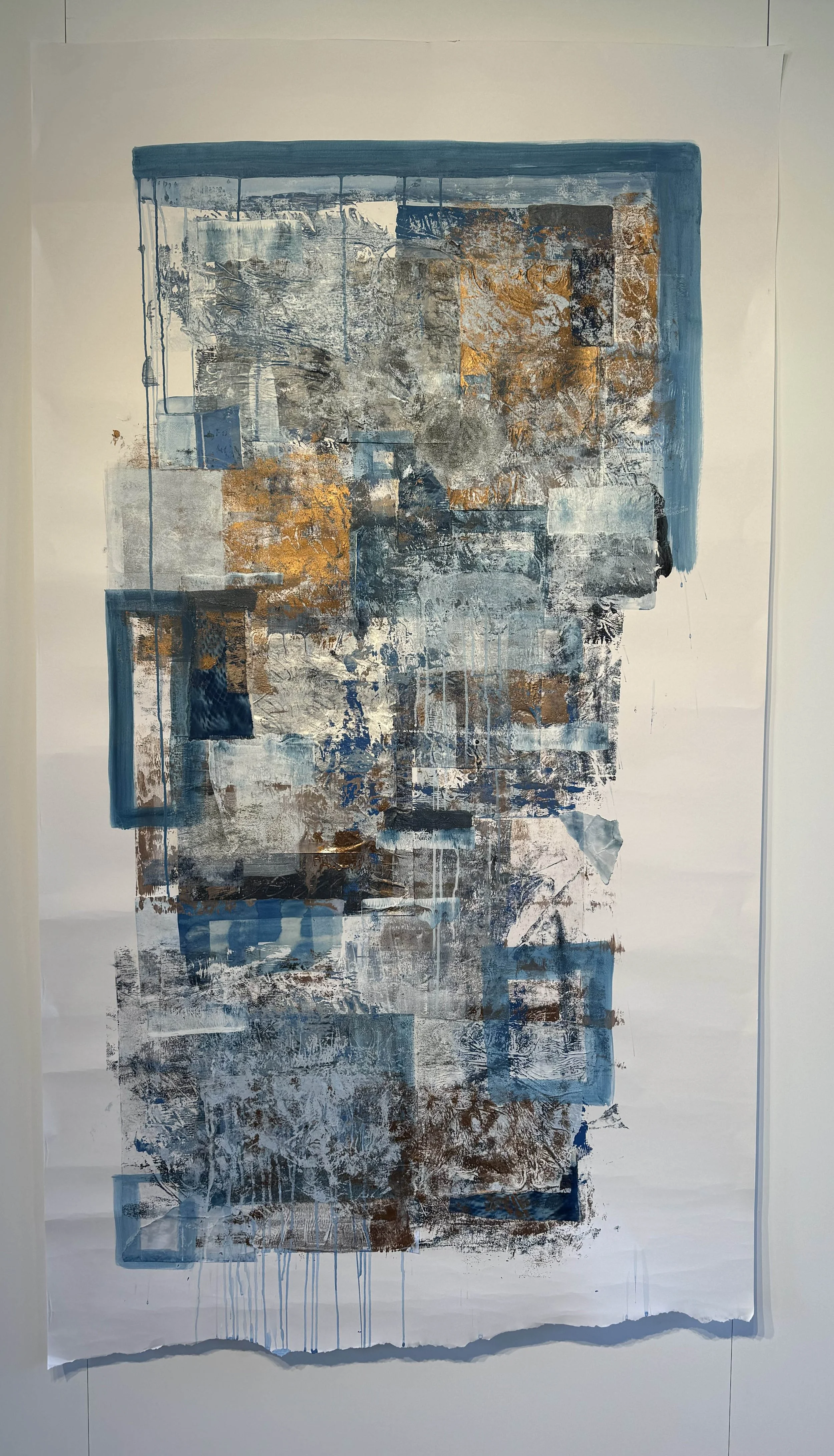 Open Wound, 2024, Mixed media on paper, 74 x 42 inches, Price upon request