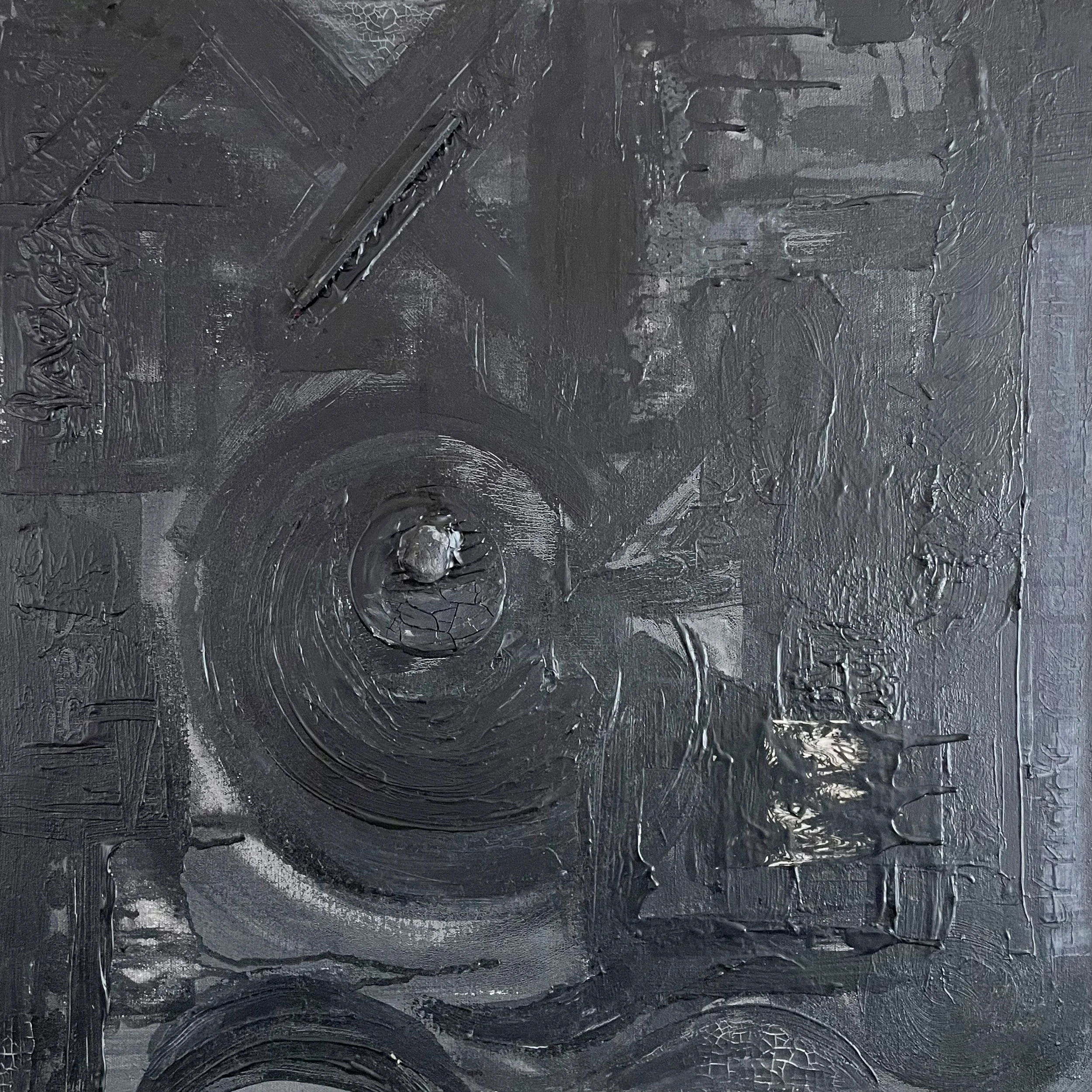 Befriend, 2018, Mixed media on canvas, 24 x 24 inches, Price upon request