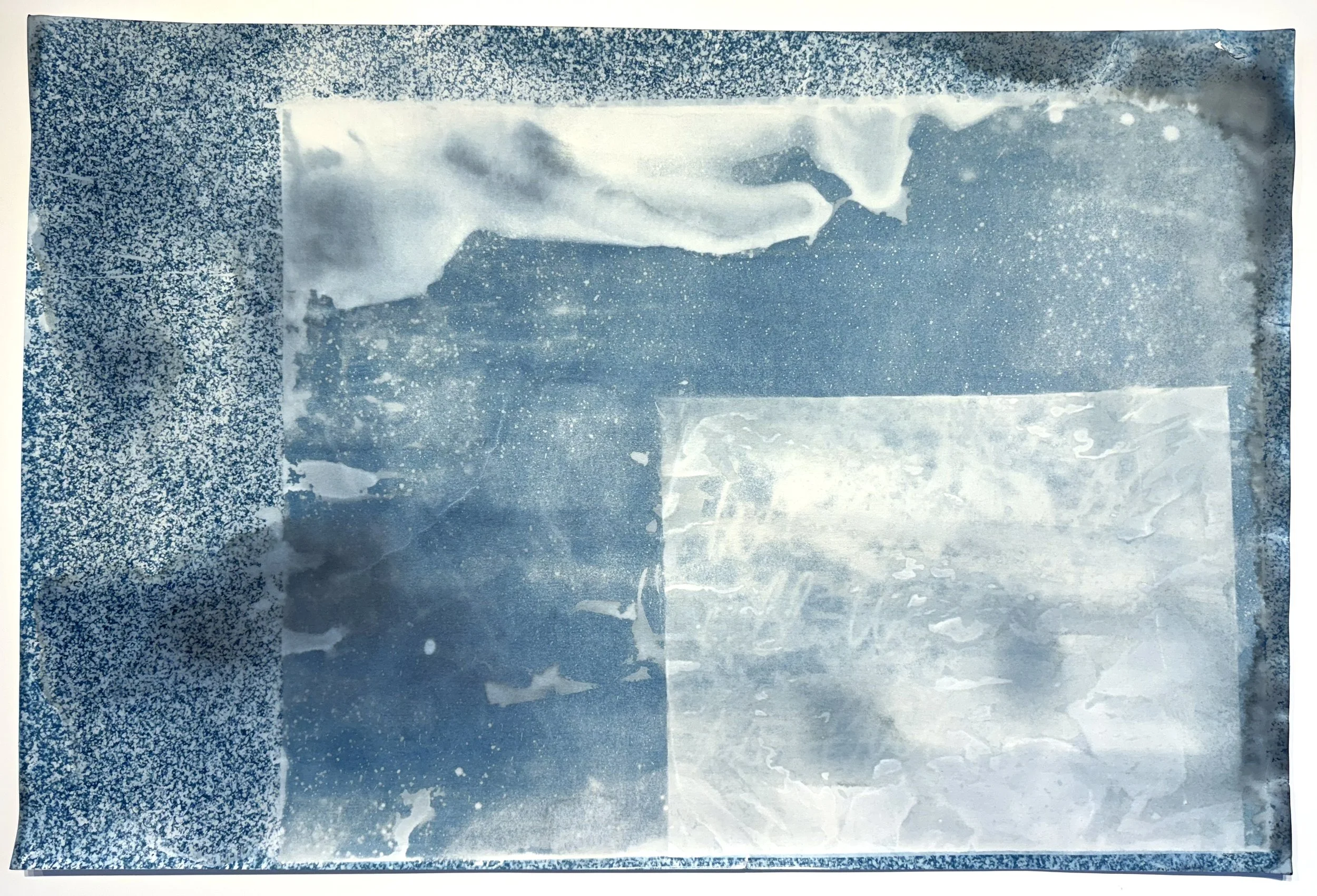 Collaboration with Rain, 2024, Cyanotype, 20 x 28 inches, Price upon request