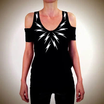 Love Electric Cutaway Shoulder Top