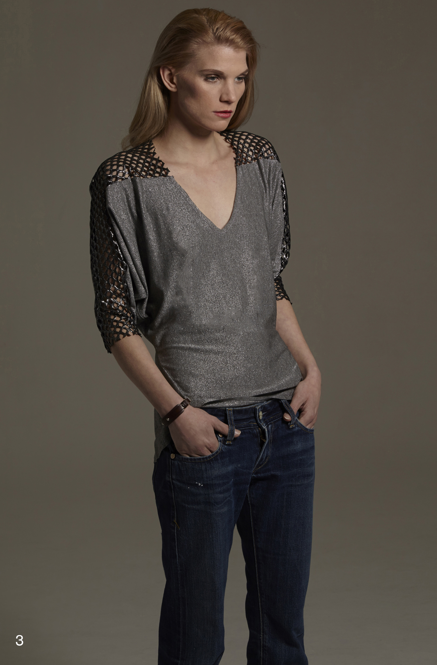 Web Panel V-Neck Triangle Top