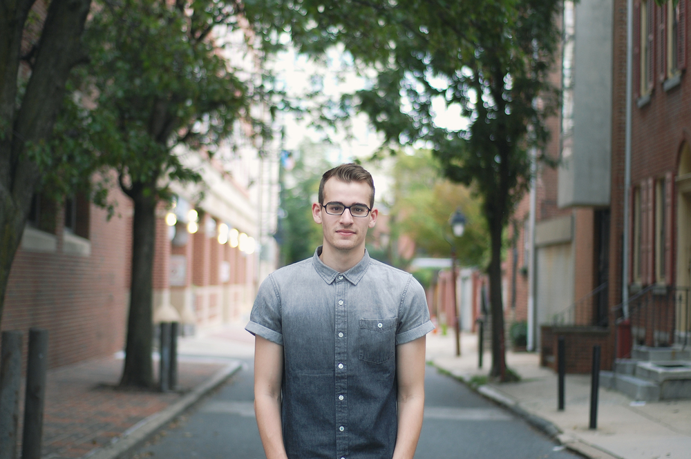  I took this photo of my boyfriend Dave when he had an eye infection and had to wear his glasses for a week, which made him not very happy to say the least but this photo was taken after we spent an entire day exploring Fishtown together. 