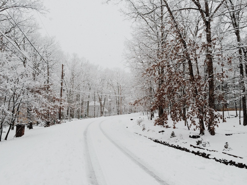  My parents street in Bushkill, PA with 7 inches of snow the day before Thanksgiving. 