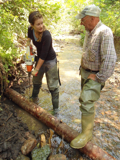 Drilling to Intall Digger Log.jpg