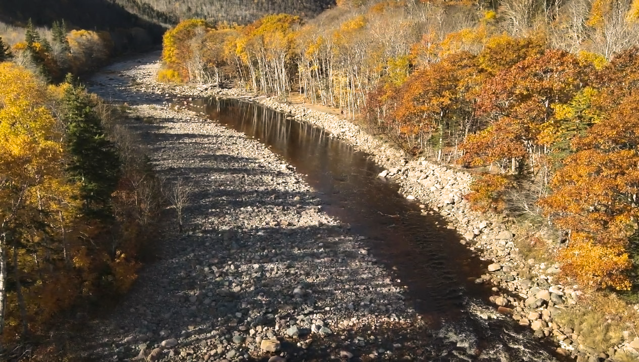 Rock work on the river