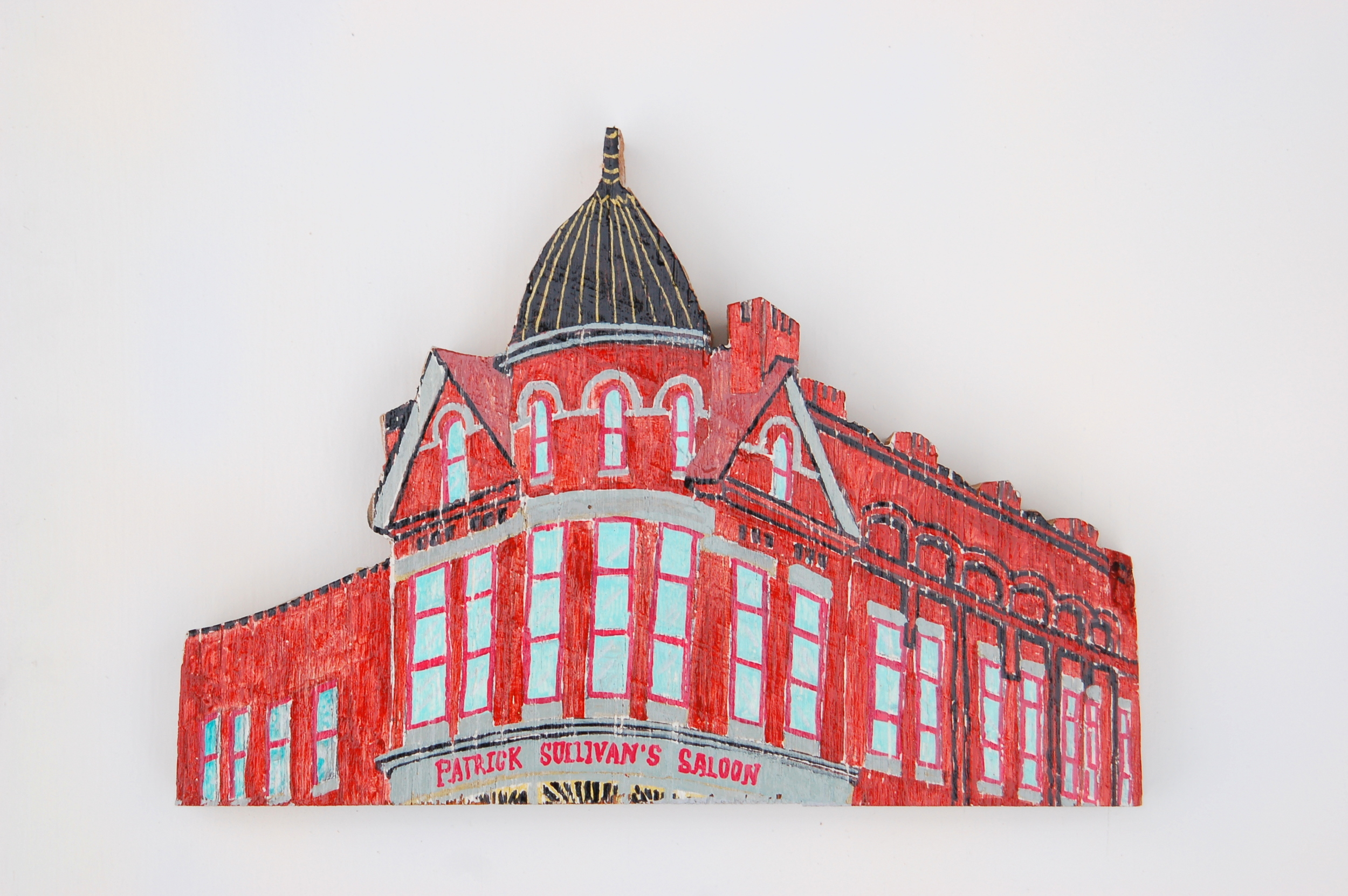 Patrick Sullivan's paint pen and acrylic on reclaimed wood