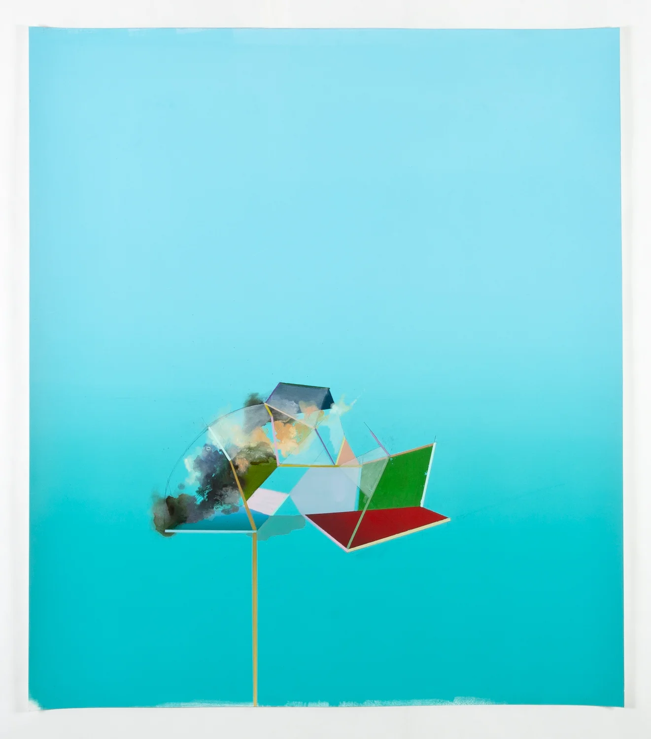 tilt, 2013, 50" x 40", oil on paper