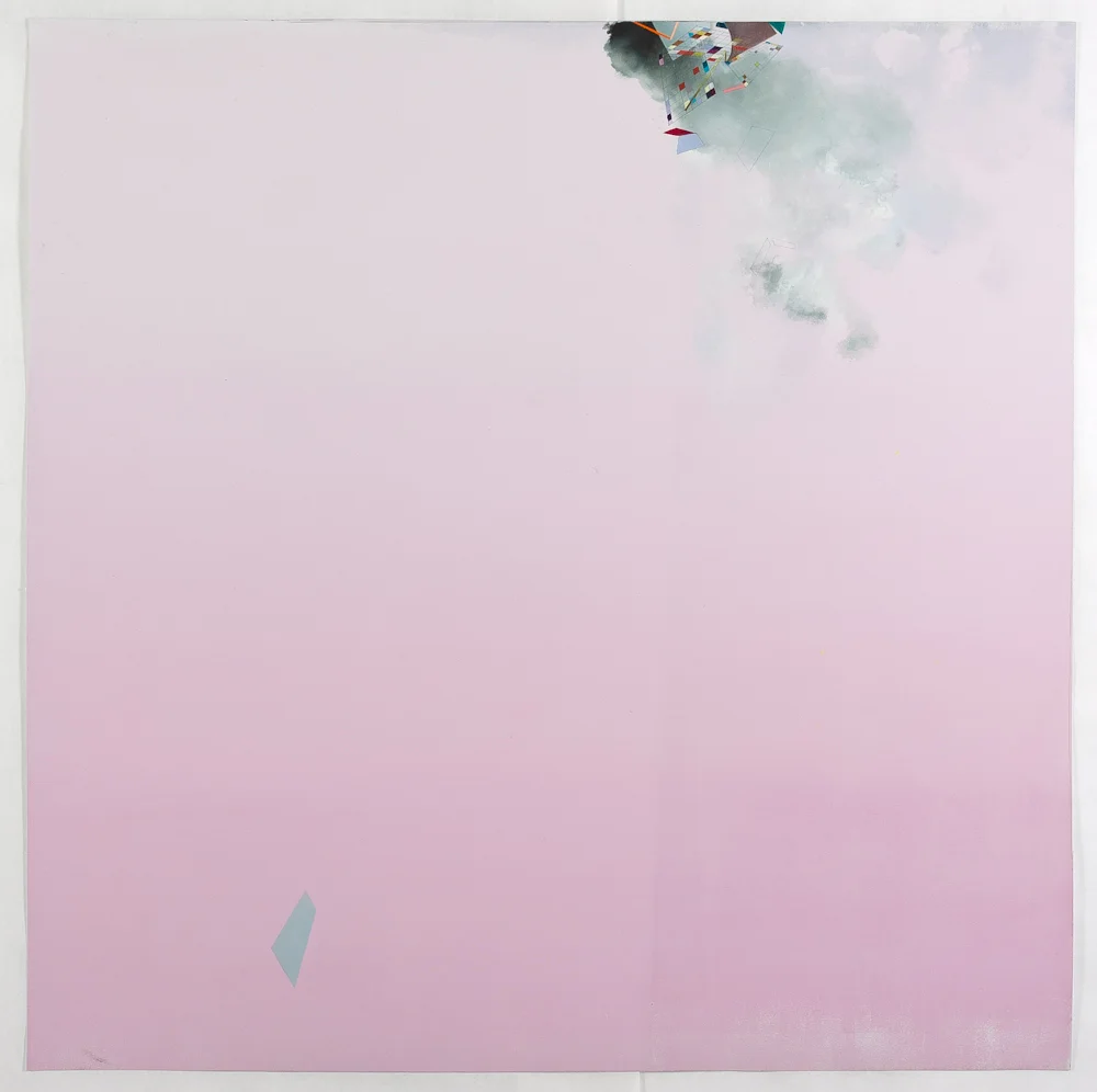 Through, 2013, oil and graphite on paper, 48" x 38"
