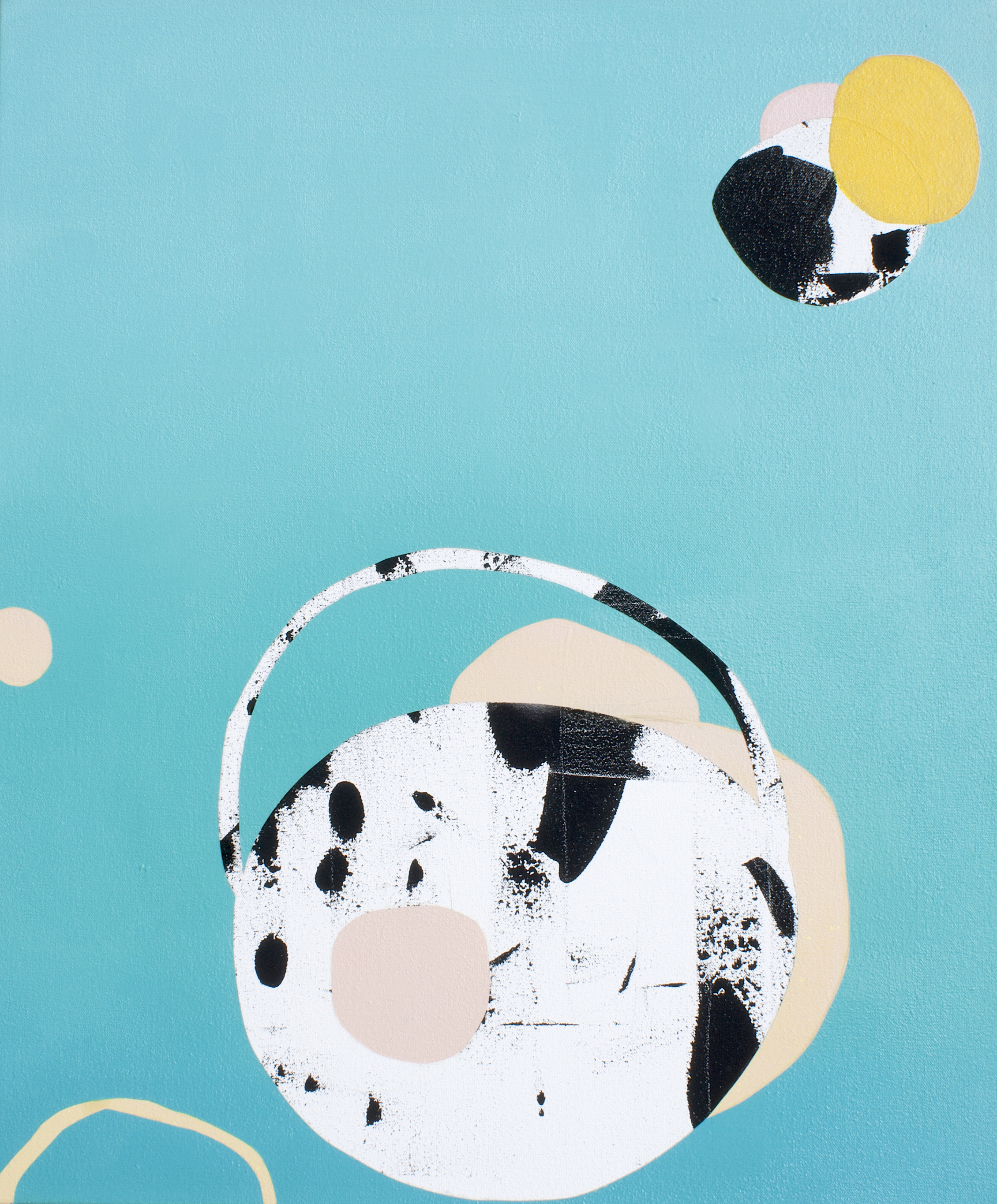   Bubble , 2019. Acrylic &amp; oil on canvas, 26 x 20 in.  