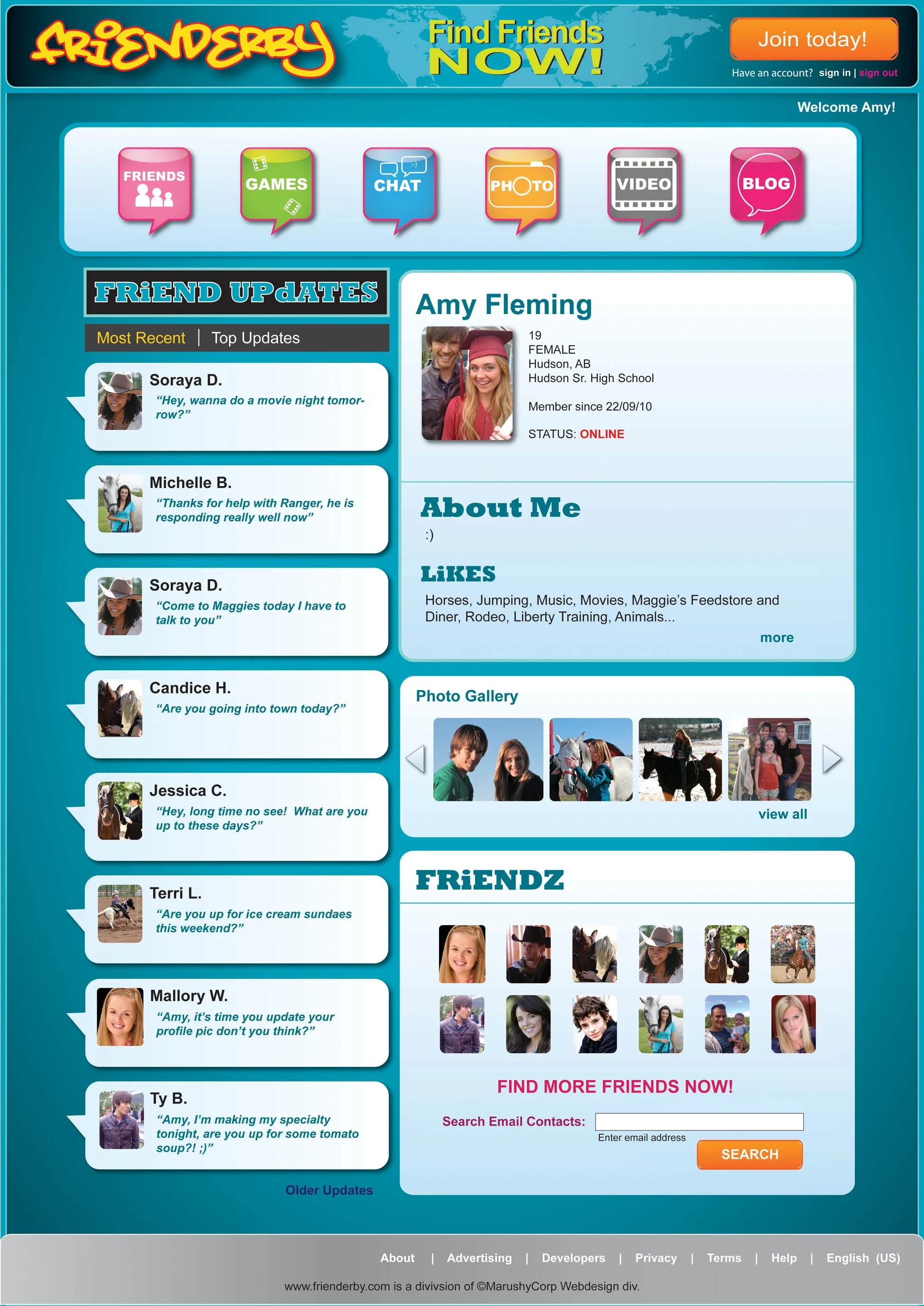 Social Network Webpage - Heartland Season 5
