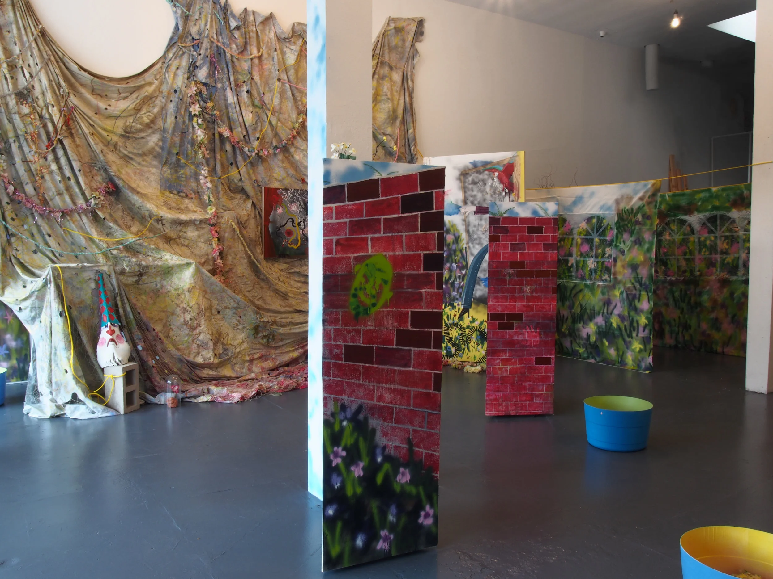 "8 ROWS BACK," collaboratively installed exhibition with Morgan Mandalay, Helmuth Projects, San Diego