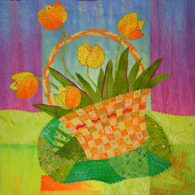Woven Flower Baskets with Laura Wasilowski