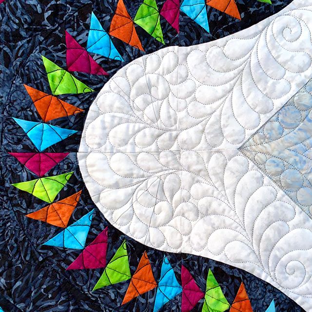 The exquisite quilting on our raffle quilt “Village Glacier Star” is a perfect complement to the the detailed piecing. Today is the last day to buy your ticket; the drawing will be held this afternoon (Saturday, October 5, 2019) at the Libertyville Sports Complex.
#VQshow2019 #QuiltsfromtheVillage #quilting #quilt #sewing #quiltshow #VillageQuilters #VillageQuiltersLBLF #rafflequilt