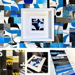 Stitched Paper Collage-David Owen Hastings