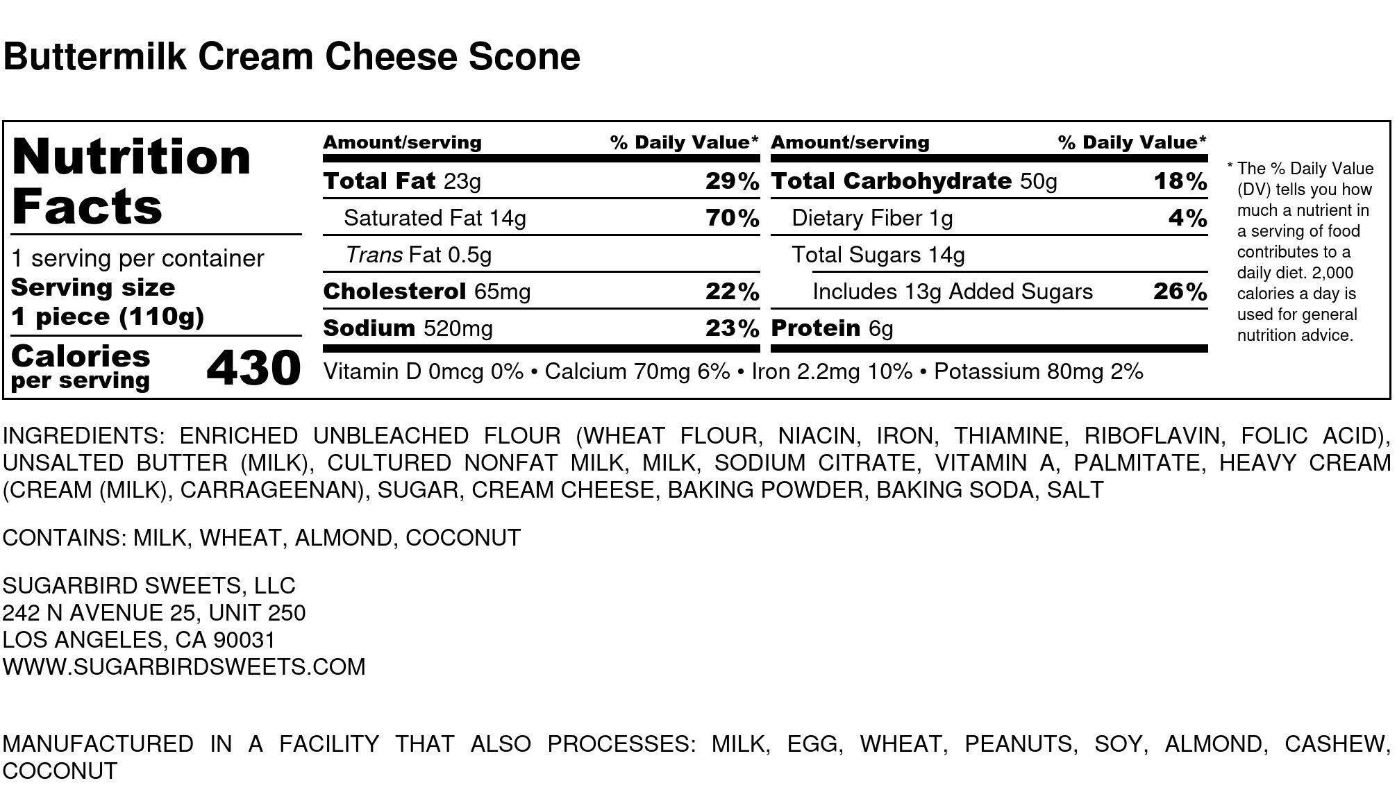 Buttermilk Cream Cheese Scone - Nutrition Label.jpg