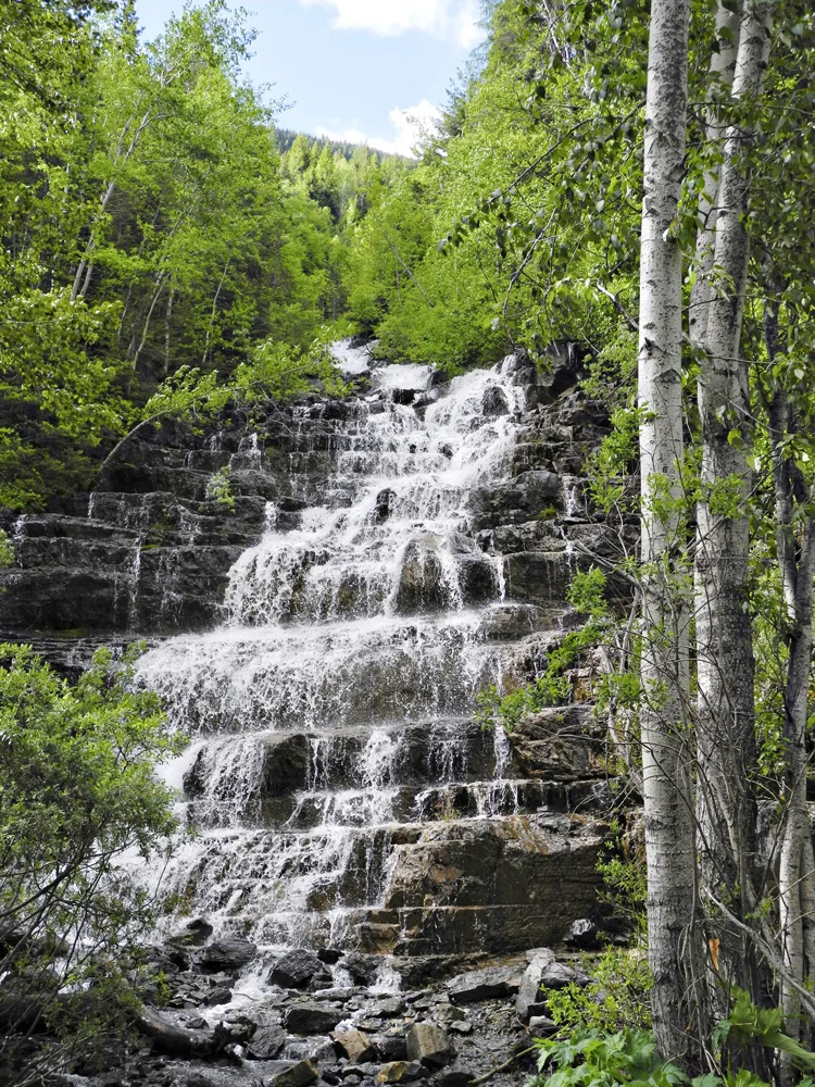 Staircase Waterfall - Flathead National Forest (southern border of Glacier National Park).