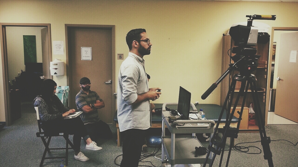 Directing a promo video for a client last week.