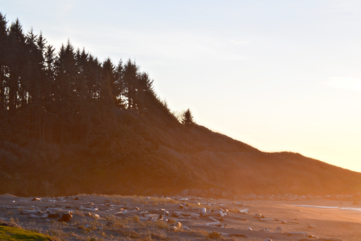 Sunset along Highway 101, just south of Crescent City, California.