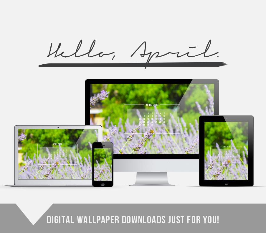 Hello, April. // Free digital wallpaper download // http://jenniferesnyder.com/blog