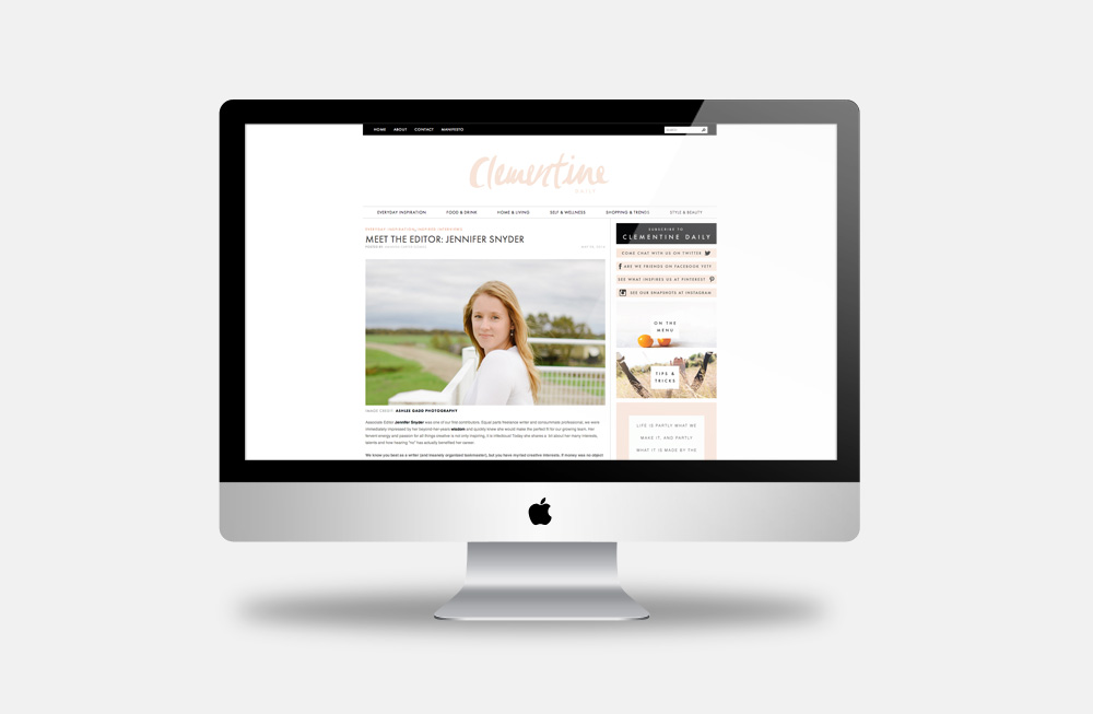 Clementine Daily - Meet the Editor: Jennifer Snyder
