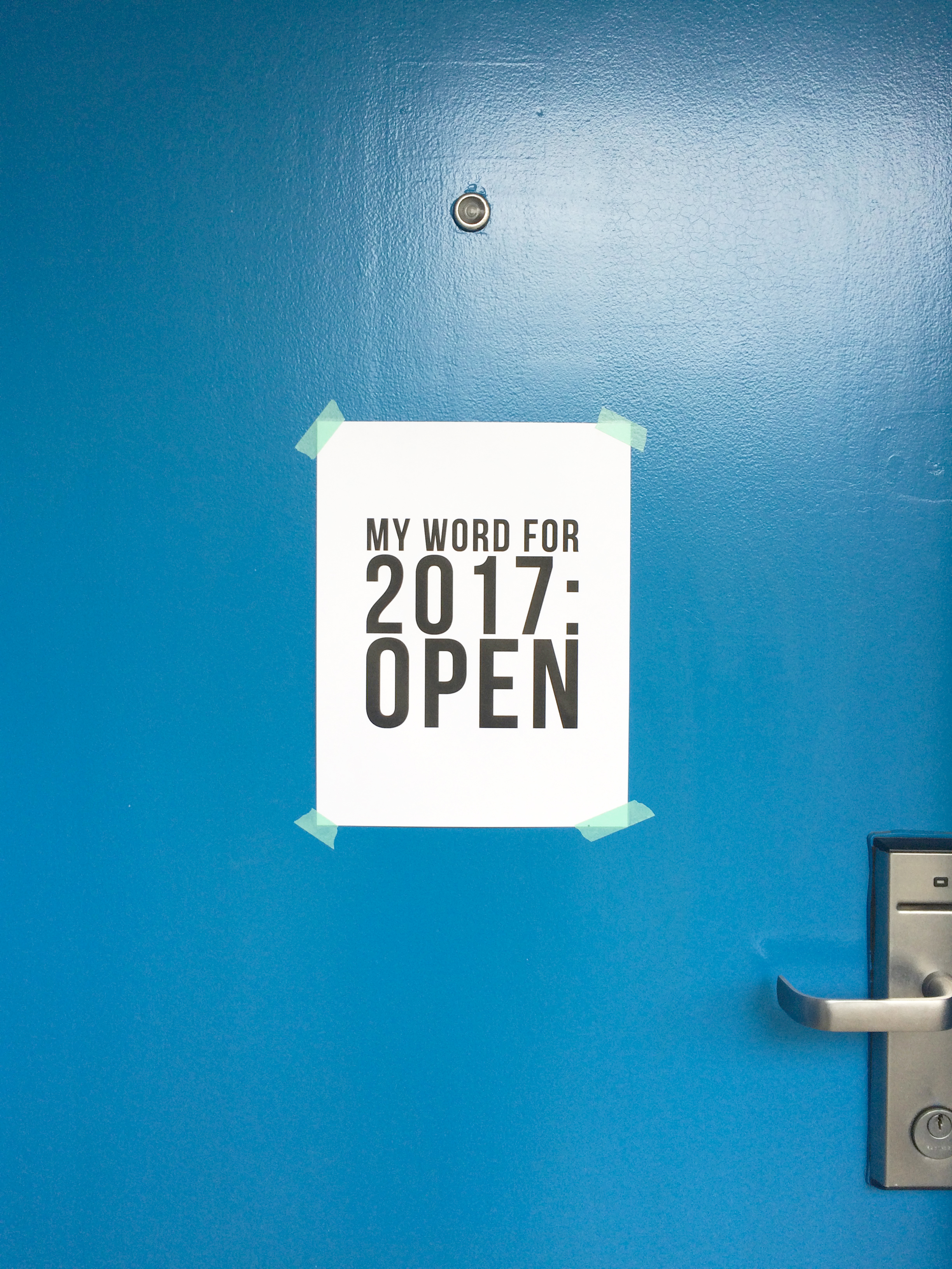 My Word for 2017: Open // jenniferesnyder.com