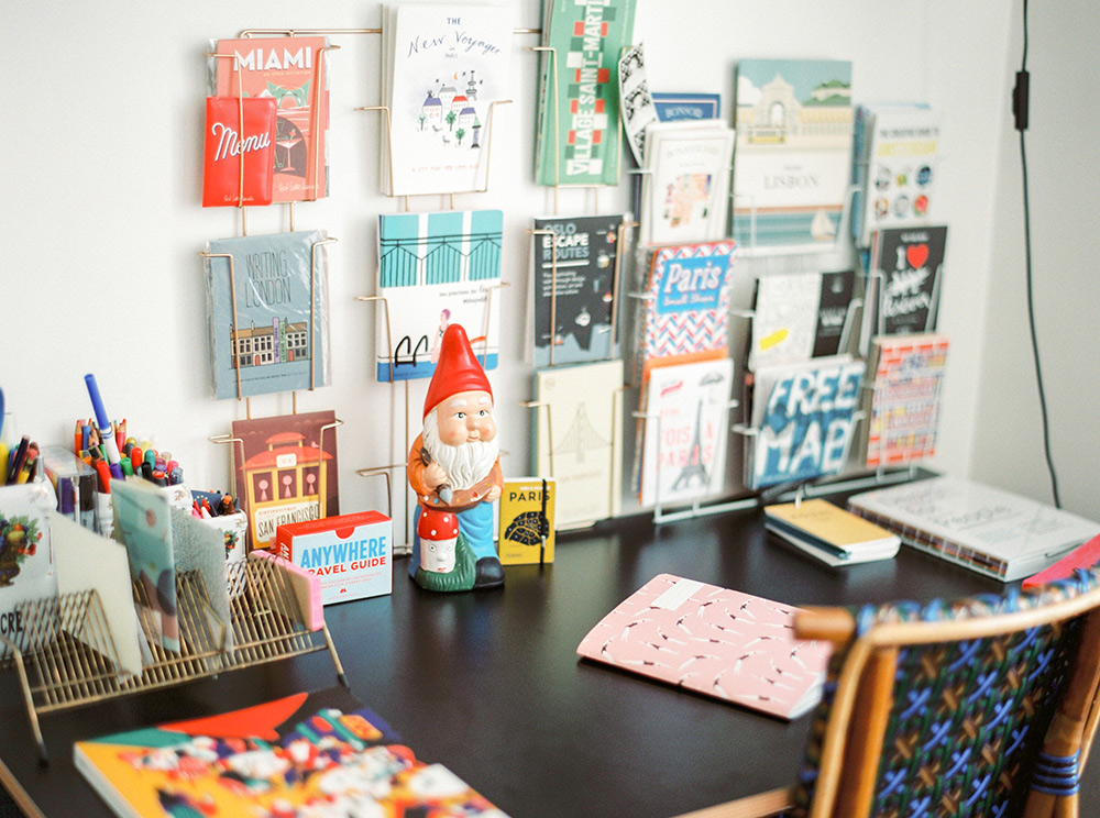 Photo: Anne's desk (+gnome!) by Ashley Ludaescher