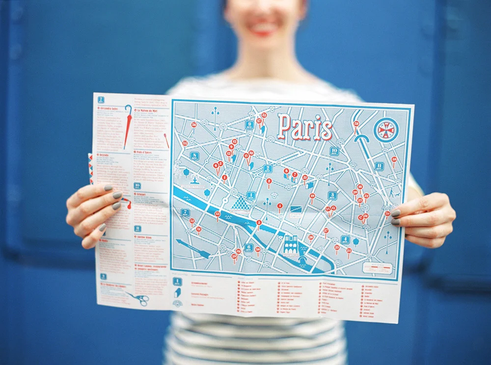 Photo: Anne's Herb Lester Paris Small Shops map snapped by Ashley Ludaescher