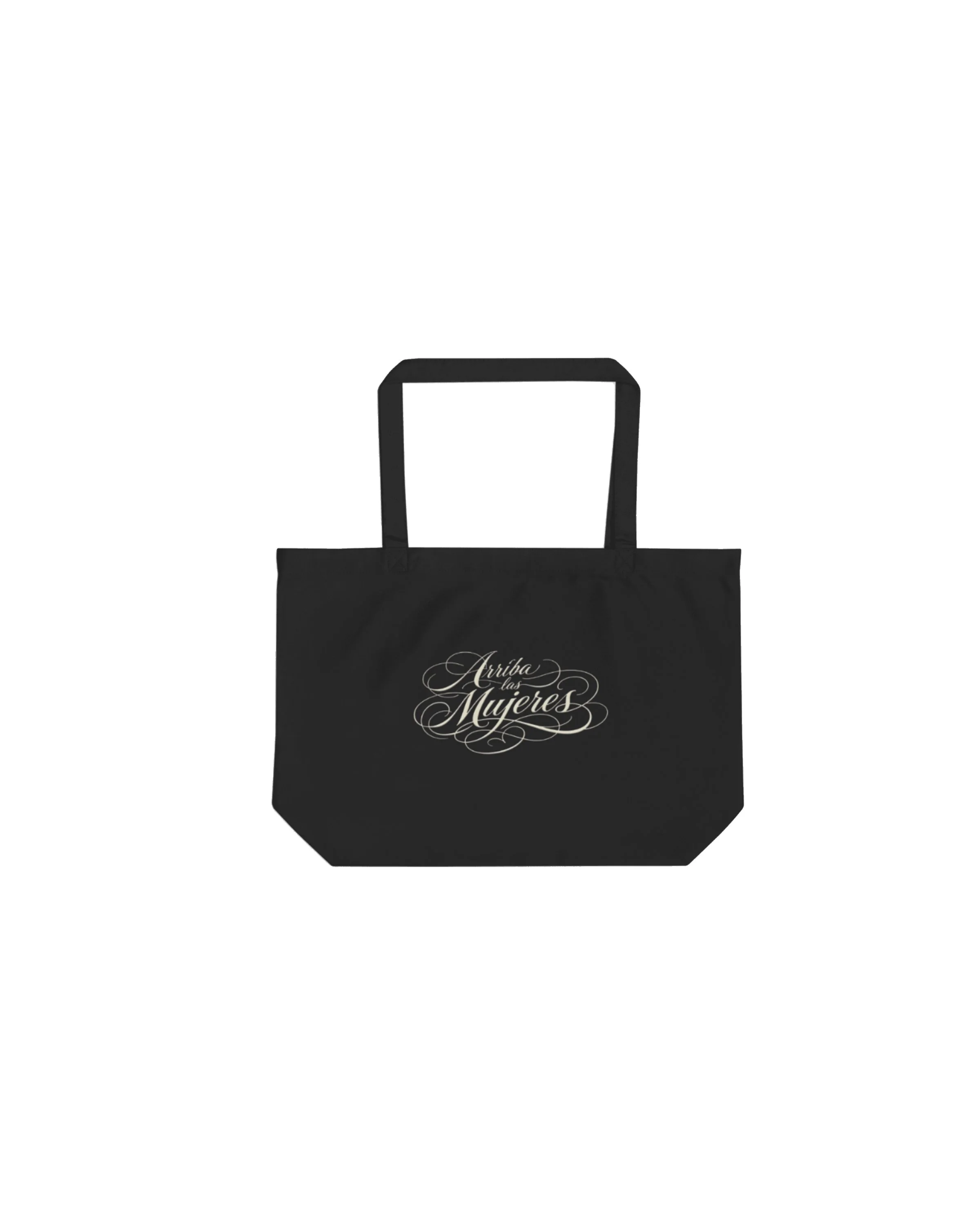 ARRIBA LAS MUJERES EMBROIDERY BLACK TOTE