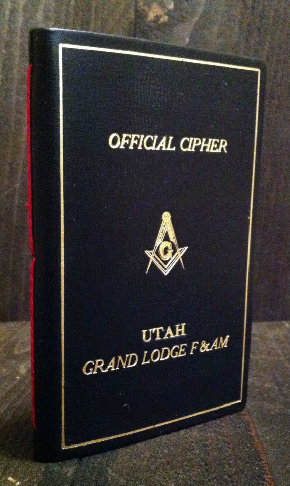 A pamphlet binding of a masonic cipher.