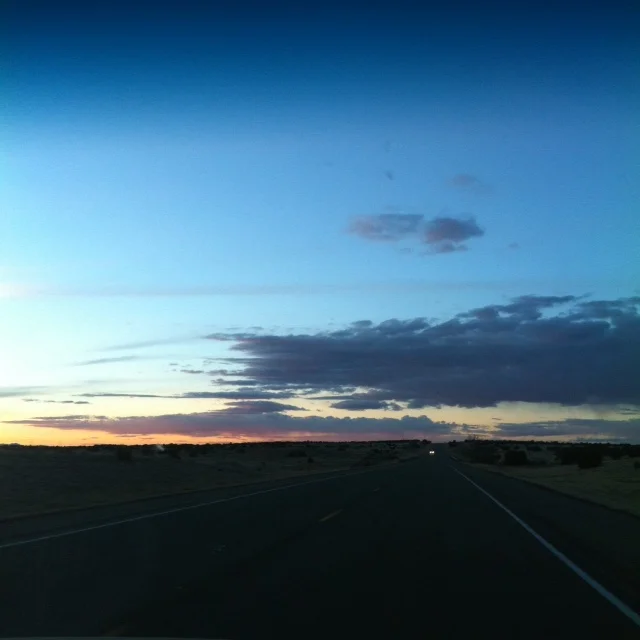Just over that horizon lies Santa Fe, New Mexico! This sunset was even more incredible in person!