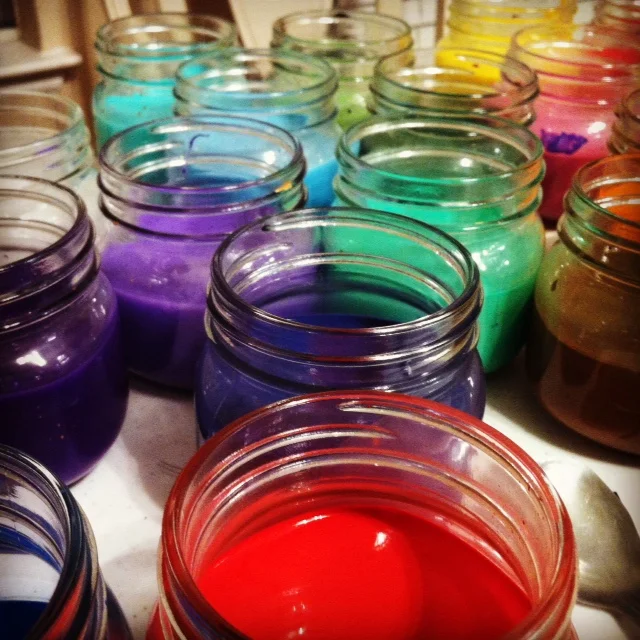 Mixed paint, ready for paper marbling!