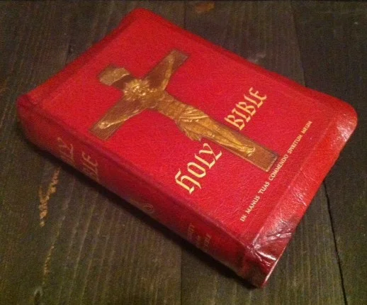 Family Bible, after restoration.