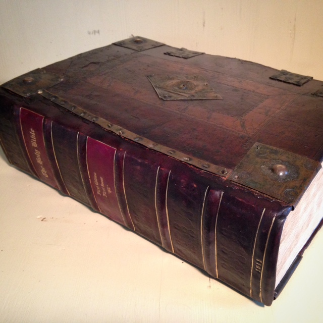 1611 "He" KJV Bible. A Rebacking we did in 2015.