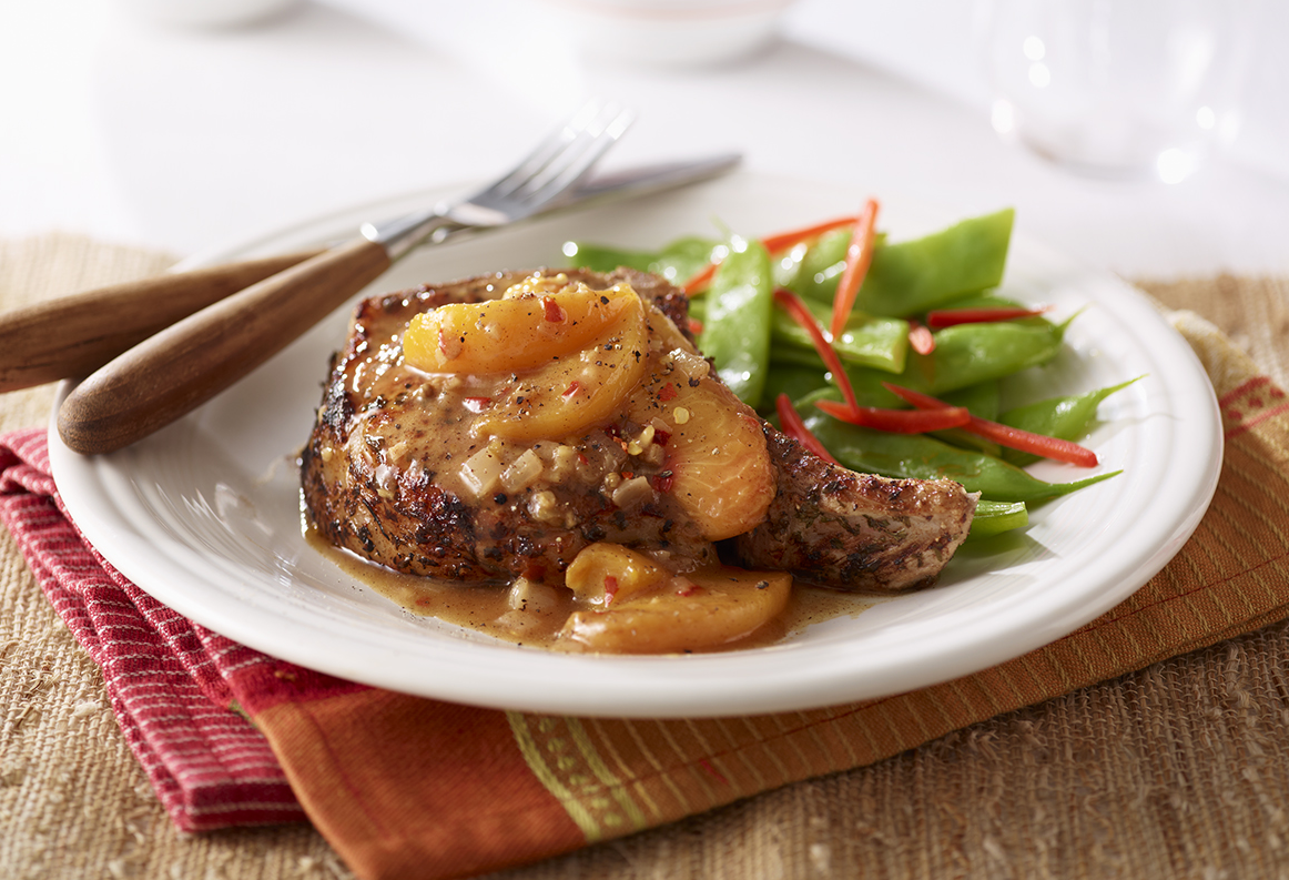 Peach Brandy Pork Chop